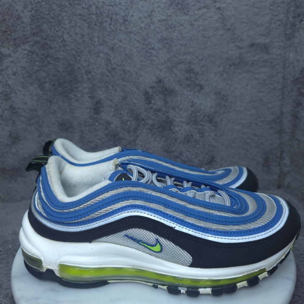Nike Air Max 97 Sneakers Womens 7.5 Atlantic Blue Voltage Yellow DQ9131-400